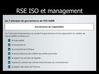 RSE ISO et management
 