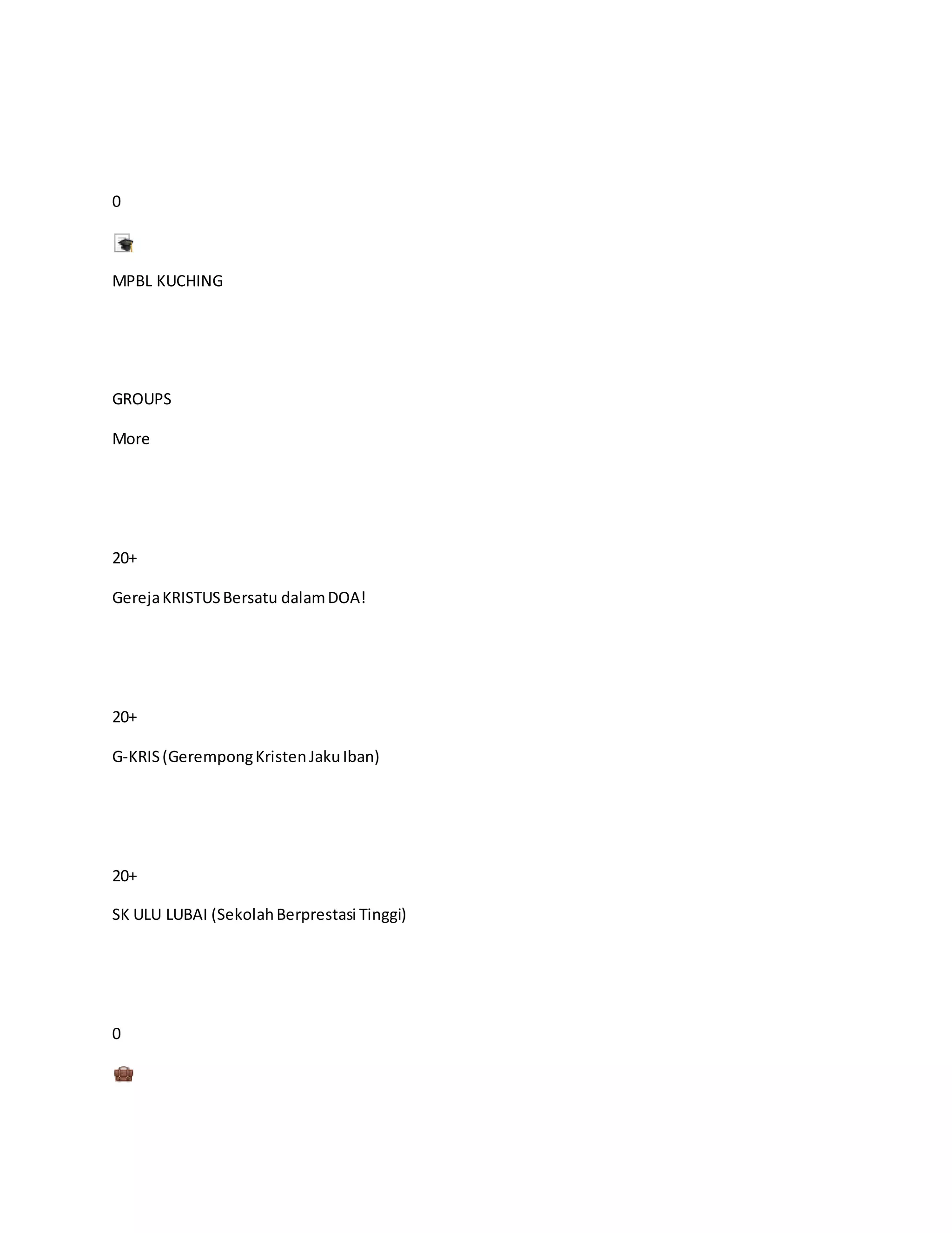 0
MPBL KUCHING
GROUPS
More
20+
GerejaKRISTUSBersatu dalamDOA!
20+
G-KRIS(GerempongKristenJakuIban)
20+
SK ULU LUBAI (SekolahBerprestasi Tinggi)
0
 