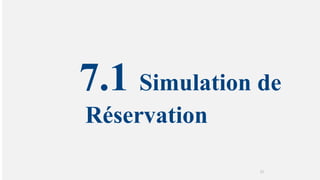 7.1 Simulation de
Réservation
31
 