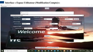 Interface « Espace Utilisateur (Modification Compte)»:
 
