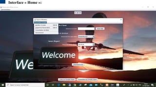 Interface « Home »:
 