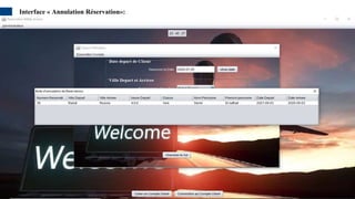 Interface « Annulation Réservation»:
 