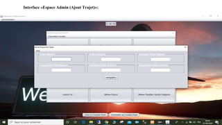 Interface «Espace Admin (Ajout Trajet)»:
 