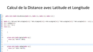 Calcul de la Distance avec Latitude et Longitude
 