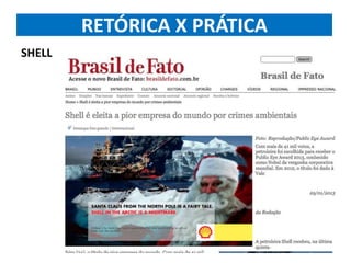 RETÓRICA X PRÁTICA
SHELL
 