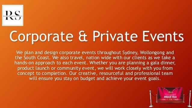 corporate event planner wollongong community event planner