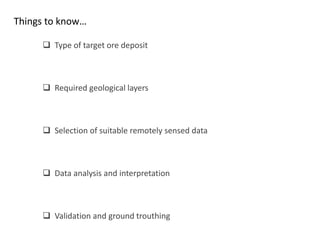 Remote sensing for mineral exploration | PDF