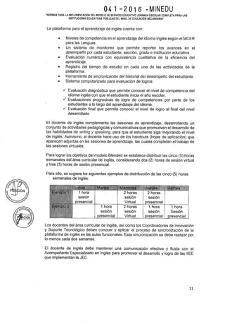 Rsg n 041 2016 minedu implementación de las jec 2016