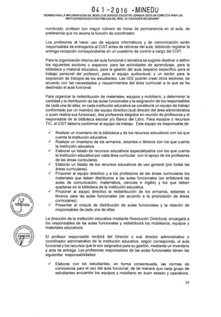 Rsg n 041 2016 minedu implementación de las jec 2016