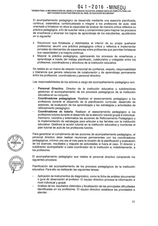 Rsg n 041 2016 minedu implementación de las jec 2016