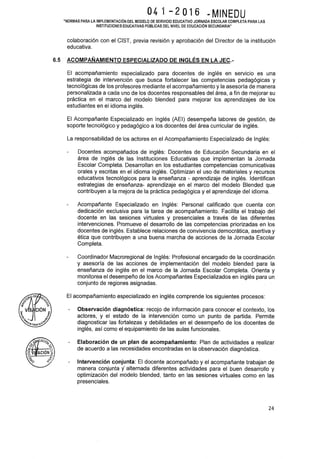 Rsg n 041 2016 minedu implementación de las jec 2016