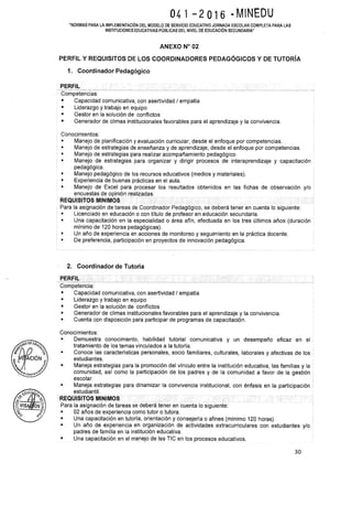 Rsg n 041 2016 minedu implementación de las jec 2016