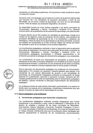 Rsg n 041 2016 minedu implementación de las jec 2016