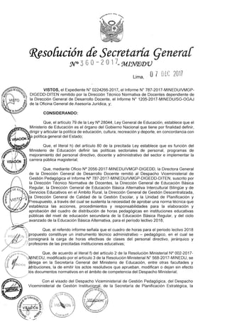 Resolución de secretaria general 360-2017-minedu