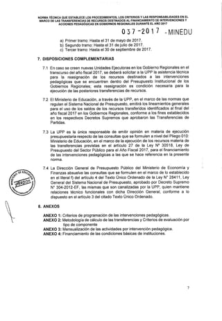 Rsg n° 037 2017-MINEDU