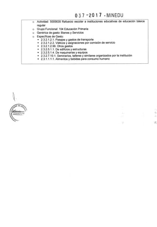 Rsg n° 037 2017-MINEDU