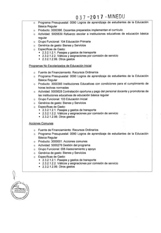 Rsg n° 037 2017-MINEDU