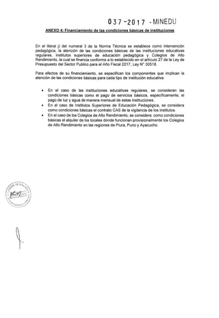 Rsg n° 037 2017-MINEDU