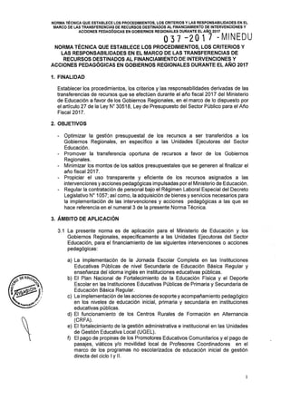 Rsg n° 037 2017-MINEDU