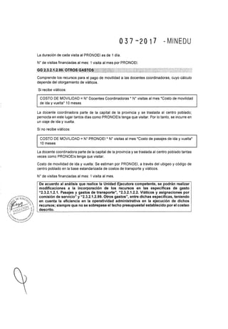 Rsg n° 037 2017-MINEDU