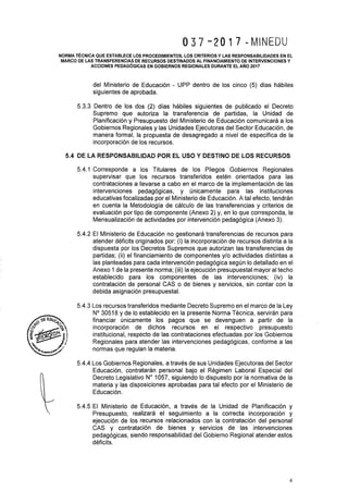 Rsg n° 037 2017-MINEDU