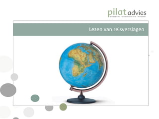 Lezen van reisverslagen 