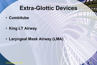Extra-Glottic Devices Combitube King LT Airway Laryngeal Mask Airway (LMA) Copyright  © 2007 ENA 