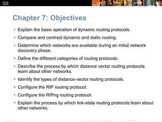 Presentation_ID 3© 2008 Cisco Systems, Inc. All rights reserved. Cisco Confidential
Chapter 7: Objectives
 Explain the ba...