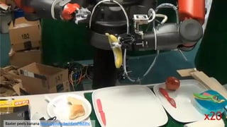 Baxter peels banana https://youtu.be/rEeixPBd3hc
 