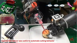 Optical Skin Sensor was useful to automate cutting behavior
 