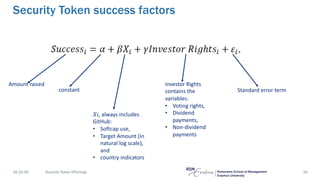 Security Token Offerings | PDF