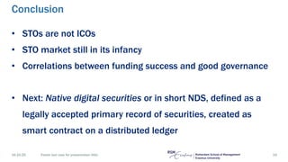 Security Token Offerings | PDF