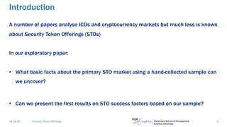Security Token Offerings | PDF