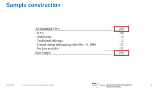 Security Token Offerings | PDF
