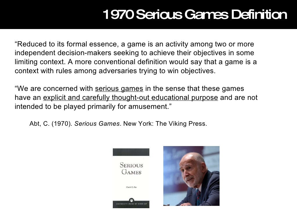 A History of Serious Games