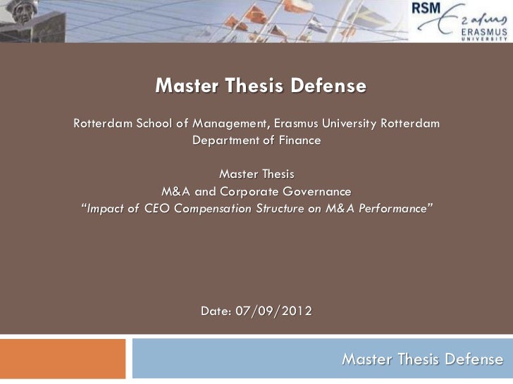 Thesis on corporate governance and risk management