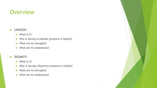 LinkedIn and Doximity: What You Need to Know | PPTX