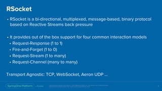 Rsocket Spring Welcome to the Reactive Revolution:RSocket and Spring Cloud Gateway ...