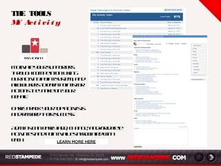 SUPPORTER
NETWORKS
Grow your organization’s network by enabling
your supporters to recruit their friends,
neighbors, family, colleagues, and others
16
Friends
• Supporters can build their own network
of “Friends” with similar interests,
activities, or location to them.
• Each supporter has the right to
approve or deny friend requests
• Anyone recruited by an existing
member of your network who joins is
automatically friends with the supporter
who recruited them and the company
Details
 
