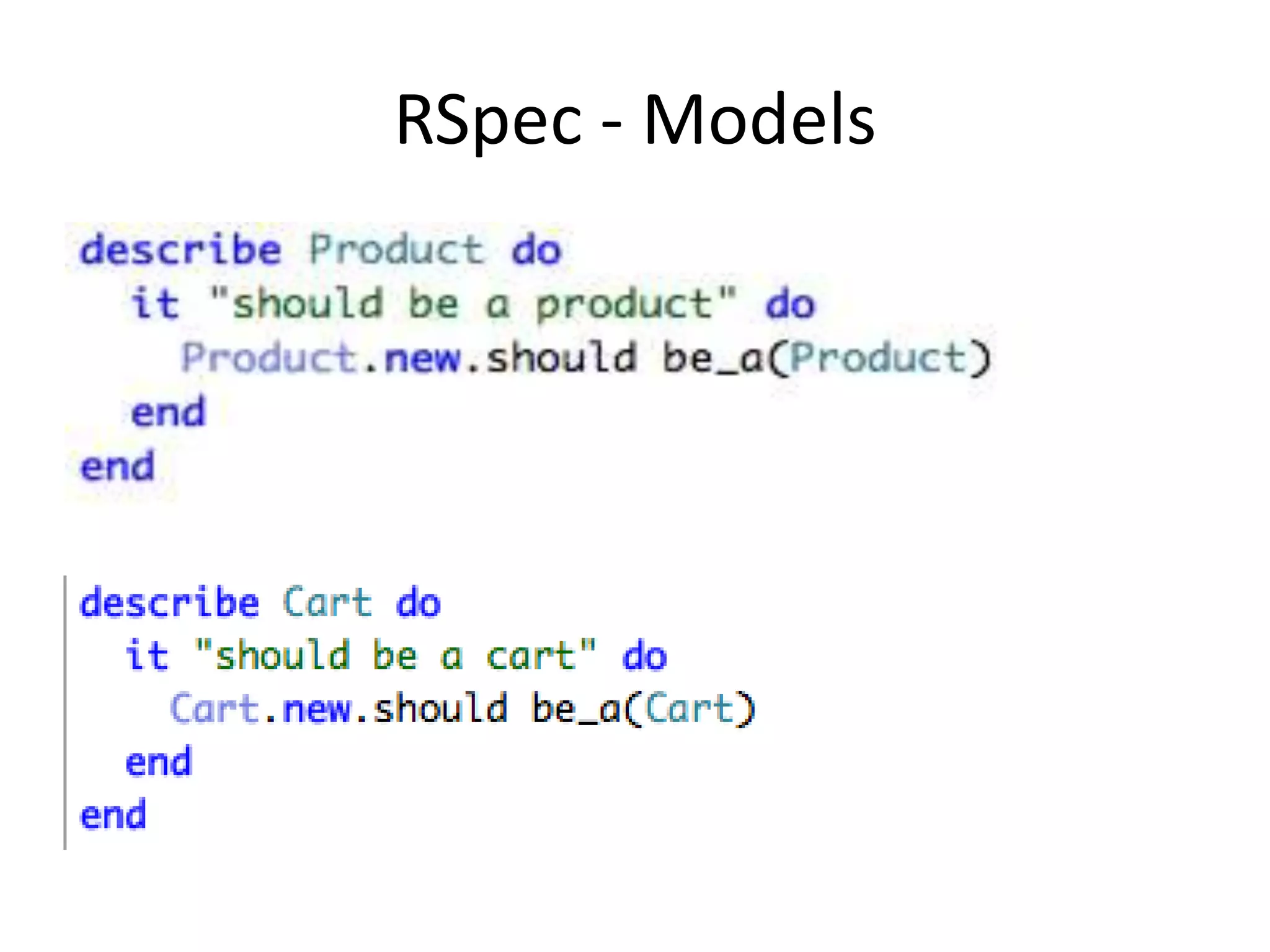RSpec - Models