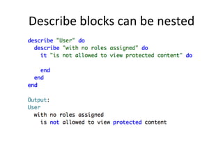 Describe blocks can be nested