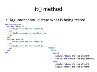 it() methodArgument should state what is being tested