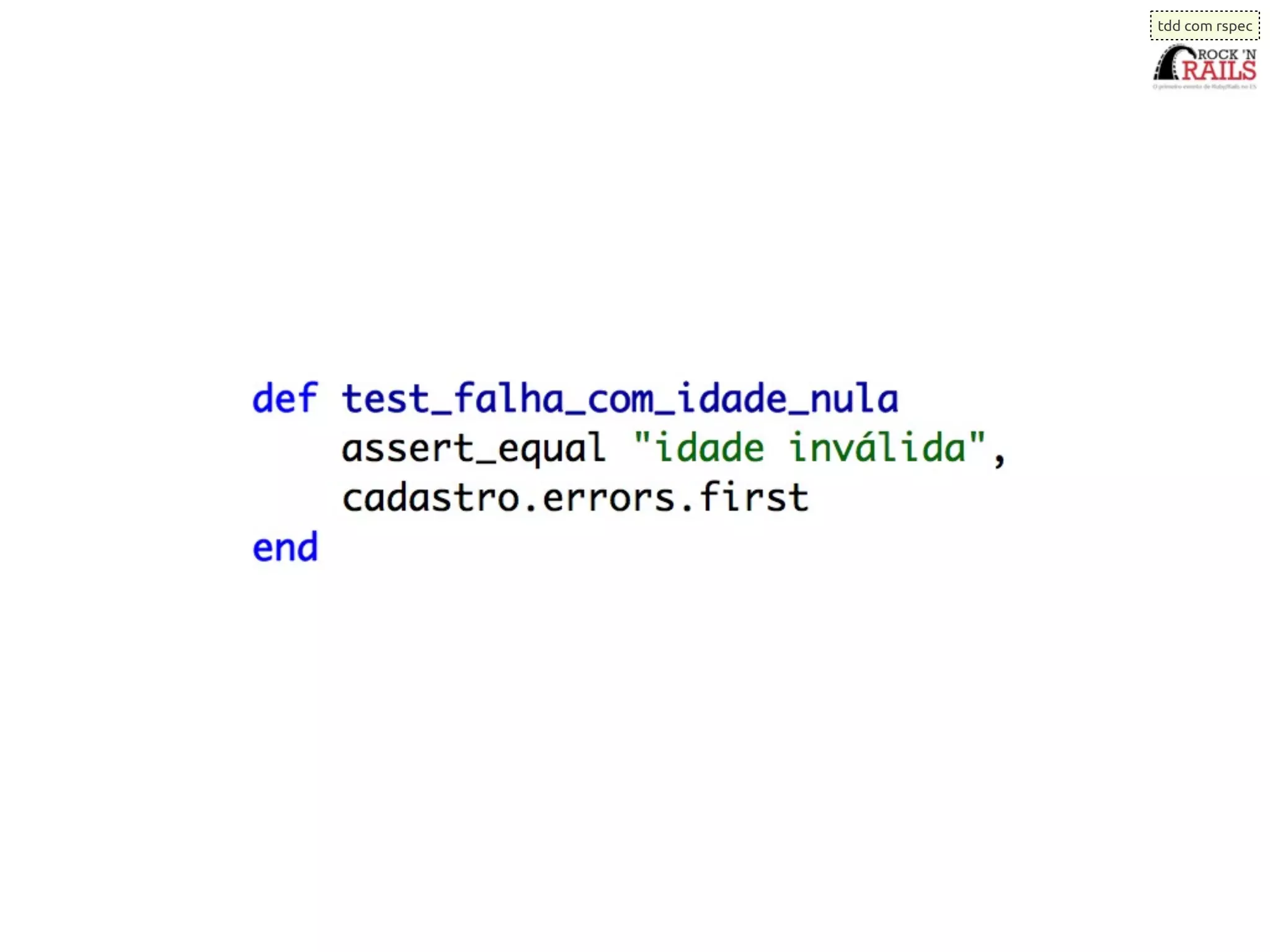 tdd com rspec
 