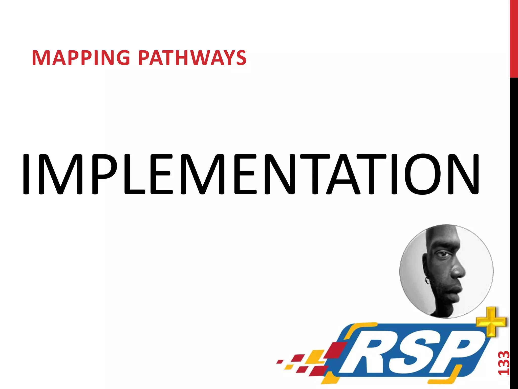 MAPPING PATHWAYS 
IMPLEMENTATION 
133 
 
