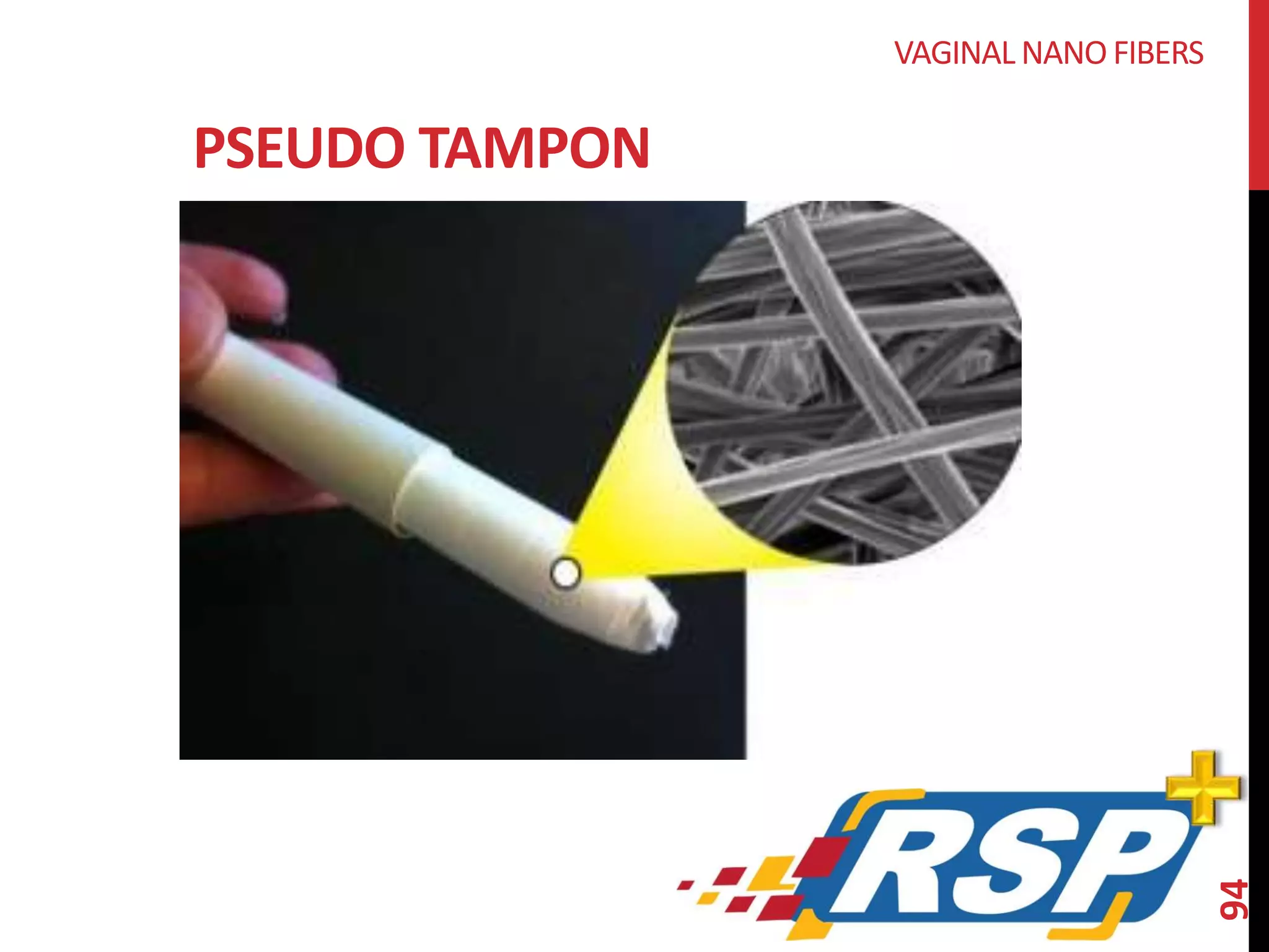 94 
VAGINAL NANOFIBERS 
PSEUDO TAMPON 
 