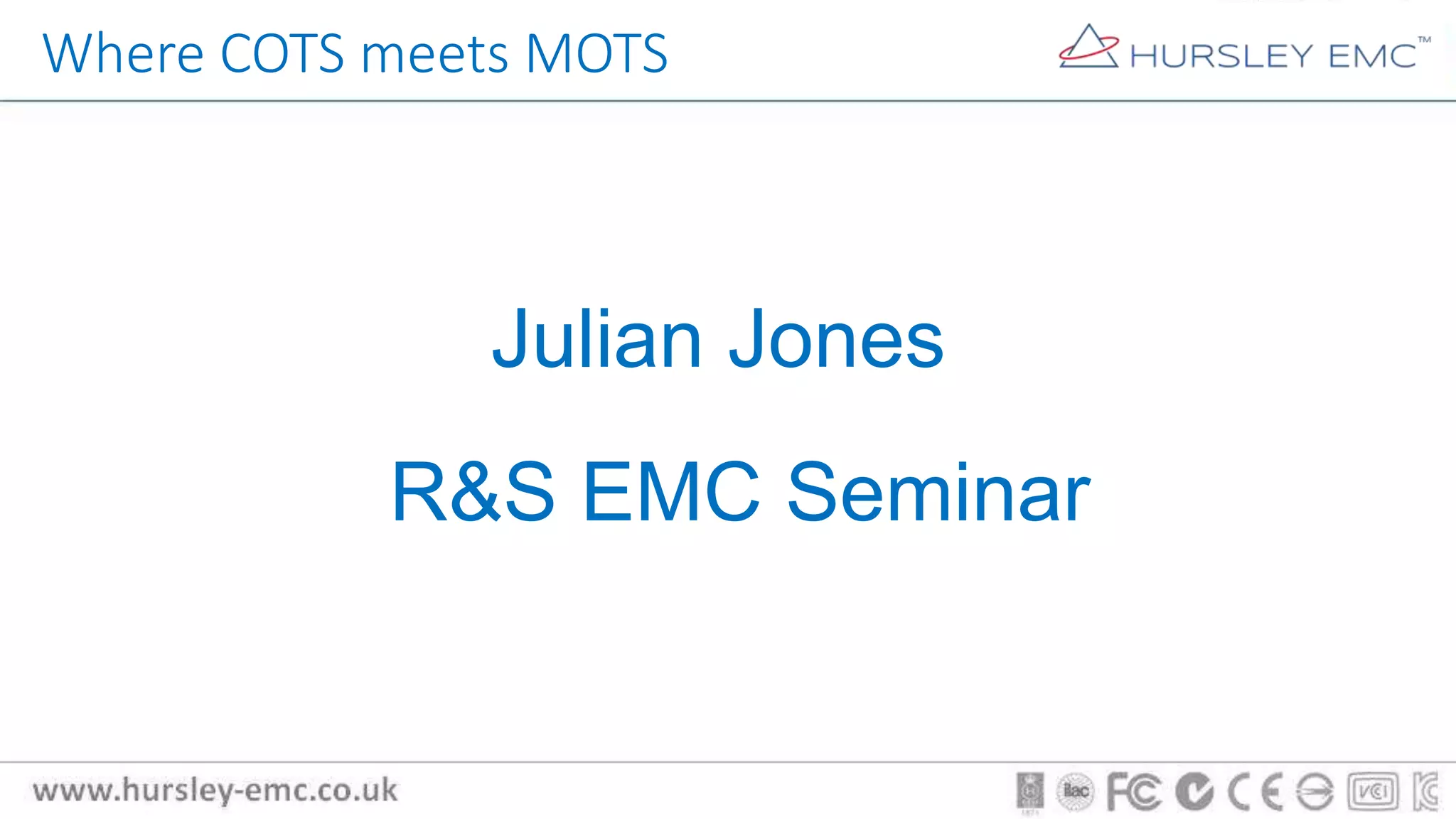 Where COTS meets MOTS PPT