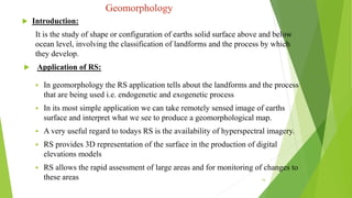Application of remote sensing | PPTX
