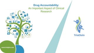 Drug Accountability:
An Important Aspect of Clinical
Research
 