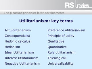 Utilitarianism Revision (RS Review Online) | PPT