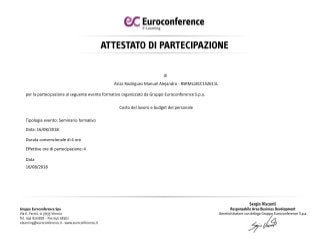 Euroconference certificato